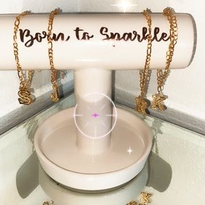 gold platted initial anklet